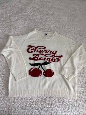 Cherry Crewneck Sweater